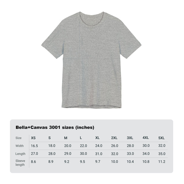 Nurse Lives Matter T-shirt size chart