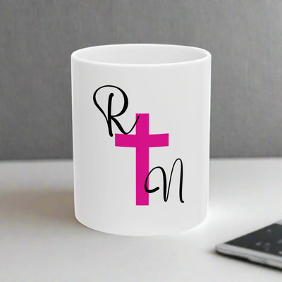 healthcare gift, nurse gift, coffee mug, hot drink holder, religious nurse gift