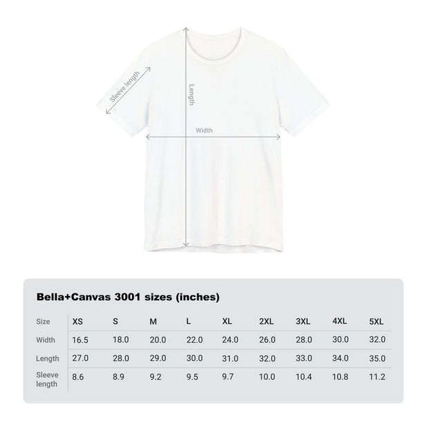 Healthcare Lives Matter Shirt size chart