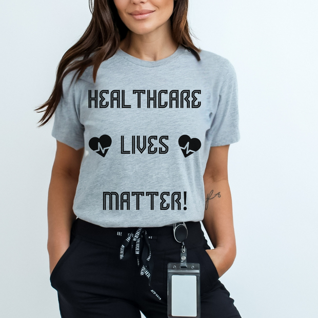 Healthcare Lives Matter T-shirt, blue