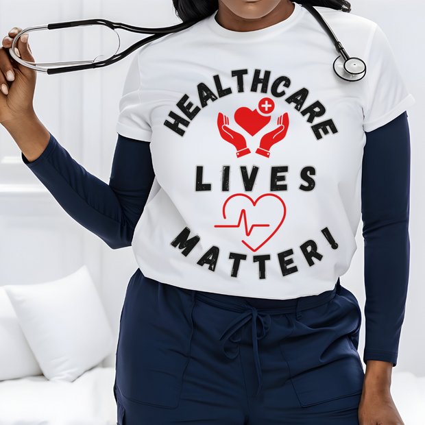 Healthcare Lives Matter T-shirt, white