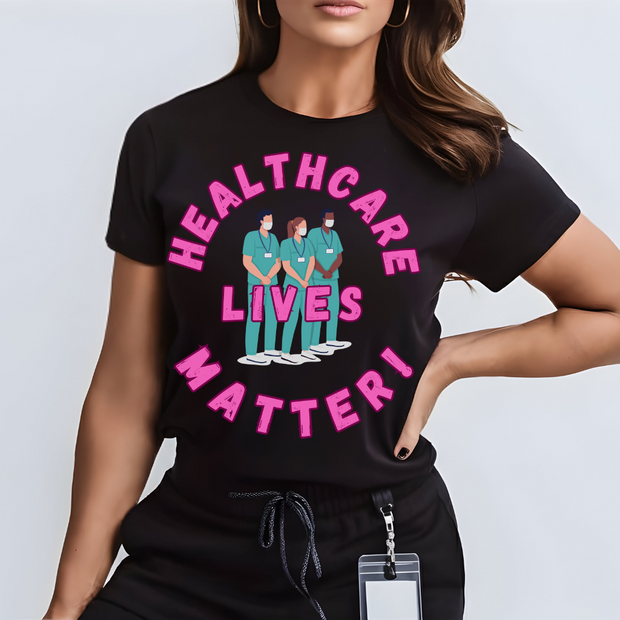 Healthcare Lives Matter T-shirt, black