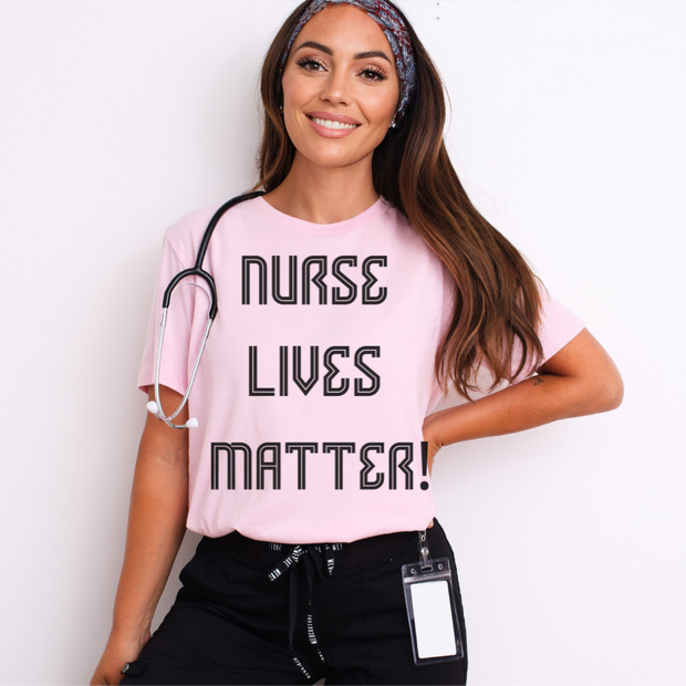 Nurse lives matter shirt, pink