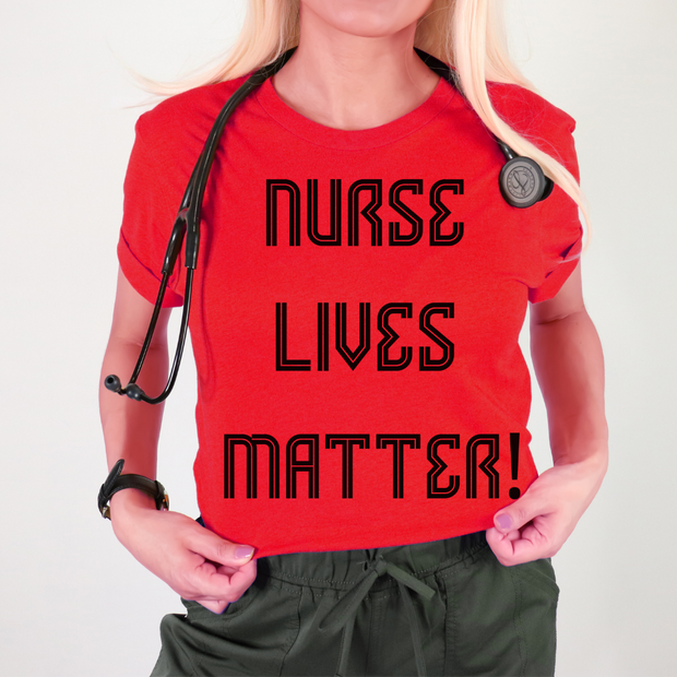 Nurse lives matter shirt, red