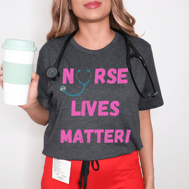 Nurse lives matter shirt, grey