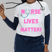 Nurse lives matter shirt, pink