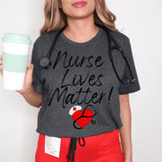 Nurse lives matter shirt, grey