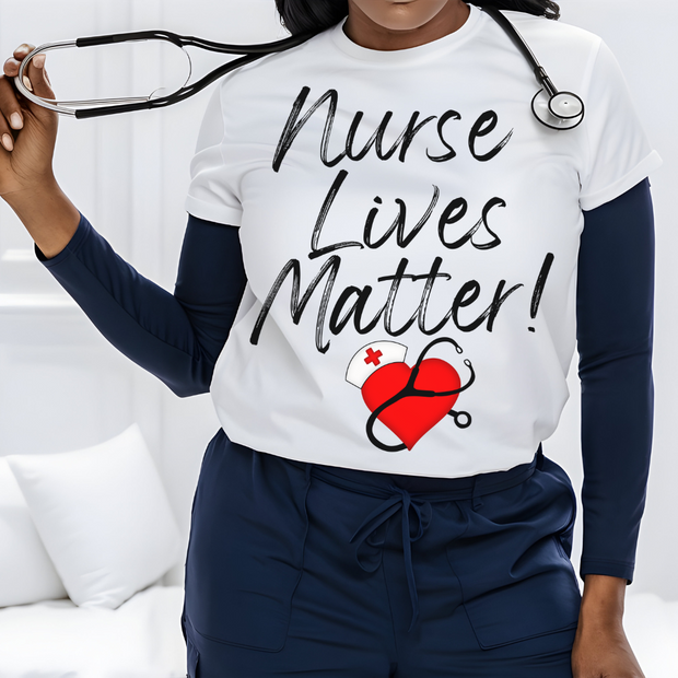 Nurse lives matter shirt, white