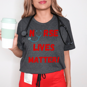 Nurse lives matter shirt, grey