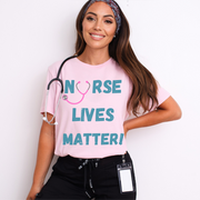 Nurse lives matter shirt, pink