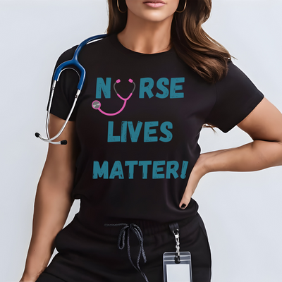 Nurse lives matter shirt, black