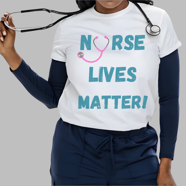 Nurse lives matter shirt, white