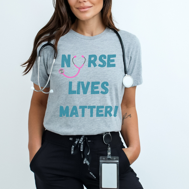 Nurse lives matter shirt, grey