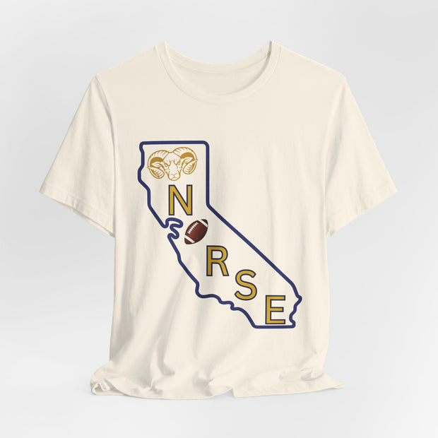 Calfornia Nurse Football T-shirt - VanessaRae