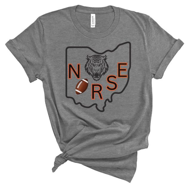 Cincinnati Ohio Nurse Football Tshirt - VanessaRae