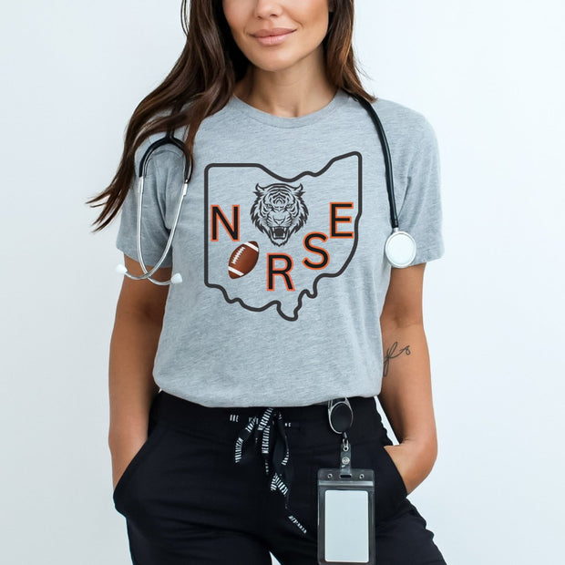 Cincinnati Ohio Nurse Football Tshirt - VanessaRae