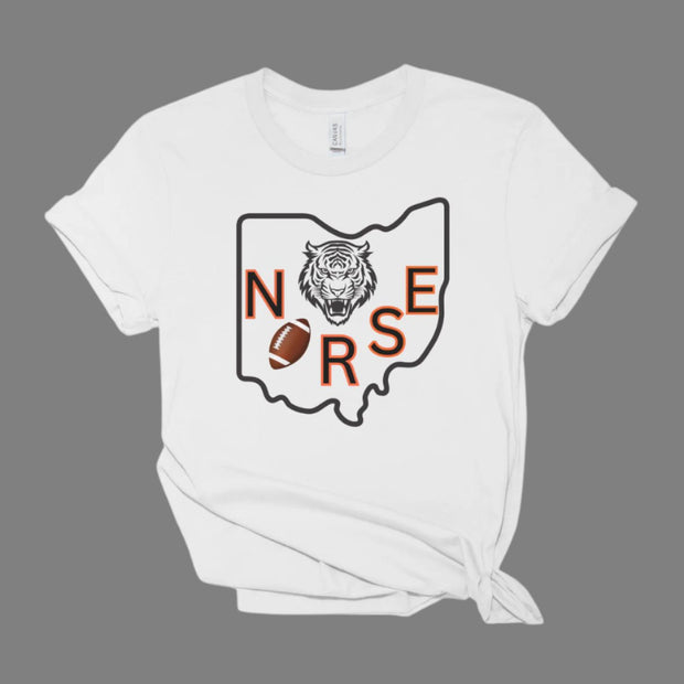 Cincinnati Ohio Nurse Football Tshirt - VanessaRae