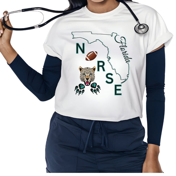 Florida Nurse Football T-shirt - VanessaRae