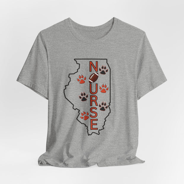 Illinois Nurse Football T-shirt - VanessaRae