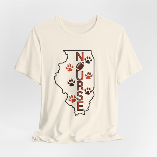 Illinois Nurse Football T-shirt - VanessaRae