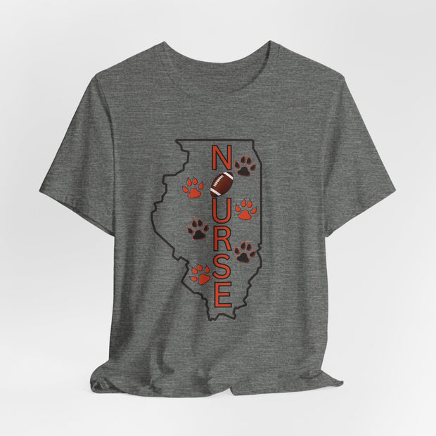 Illinois Nurse Football T-shirt - VanessaRae