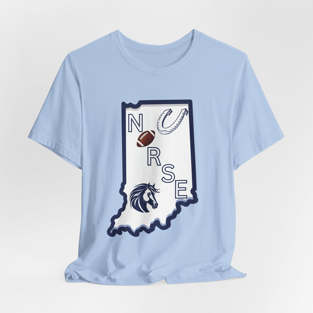 Indiana Nurse Football T-shirt - VanessaRae