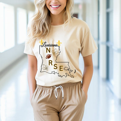 Louisiana Nurse Football T-shirt - VanessaRae