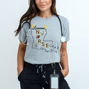 Louisiana Nurse Football T-shirt - VanessaRae