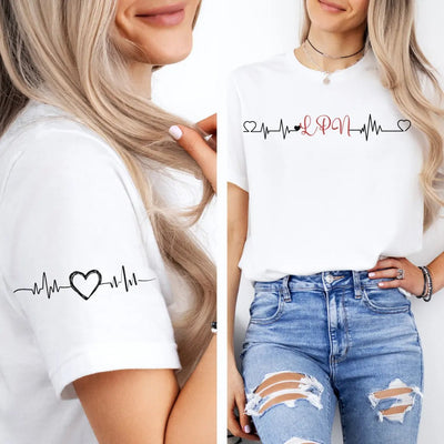 LPN shirt, ekg shirt, tattoed sleeves - VanessaRae