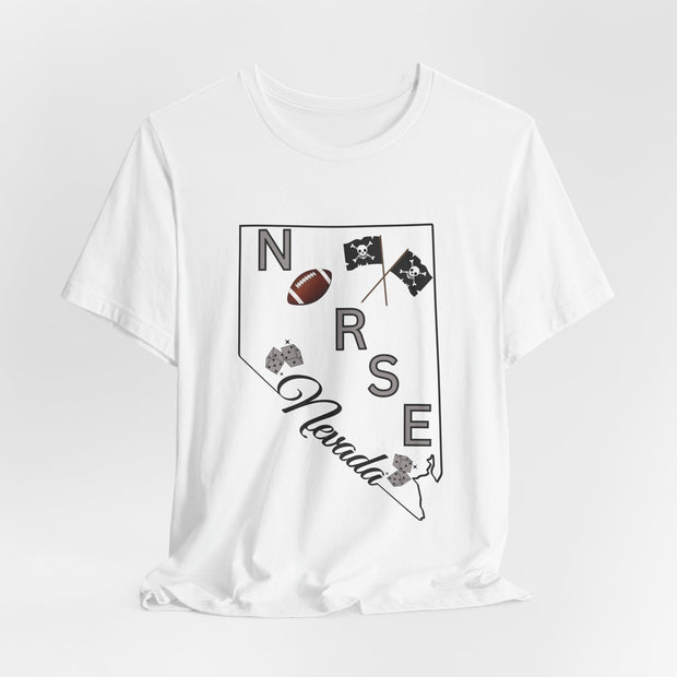 Nevada Nurse Football T-shirt - VanessaRae