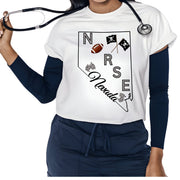 Nevada Nurse Football T-shirt - VanessaRae