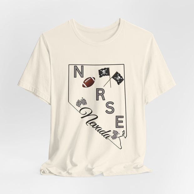 Nevada Nurse Football T-shirt - VanessaRae