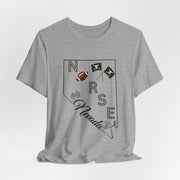 Nevada Nurse Football T-shirt - VanessaRae