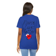 Nurse lives matter shirt, royal, back