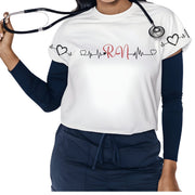 Nurse shirt, ekg shirt, tattoed sleeves - VanessaRae