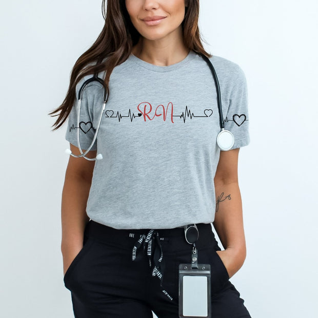 Nurse shirt, ekg shirt, tattoed sleeves - VanessaRae