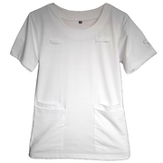 scrub top white front