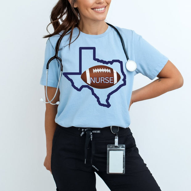 Texas Nurse Football Tshirt - VanessaRae