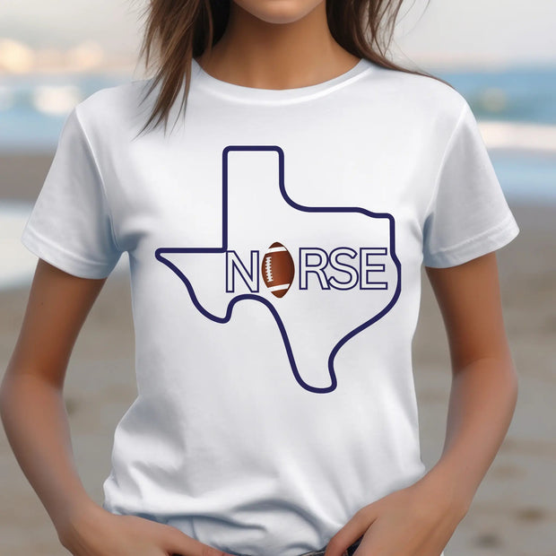 Texas Nurse Football Tshirt - VanessaRae