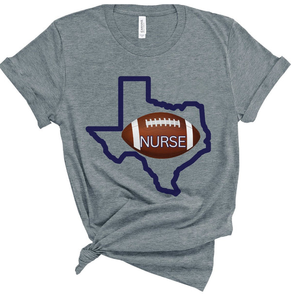 Texas Nurse Football Tshirt - VanessaRae