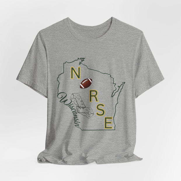 Wisconsin Nurse Football T-shirt - VanessaRae