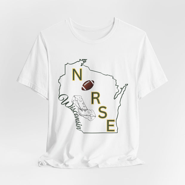 Wisconsin Nurse Football T-shirt - VanessaRae